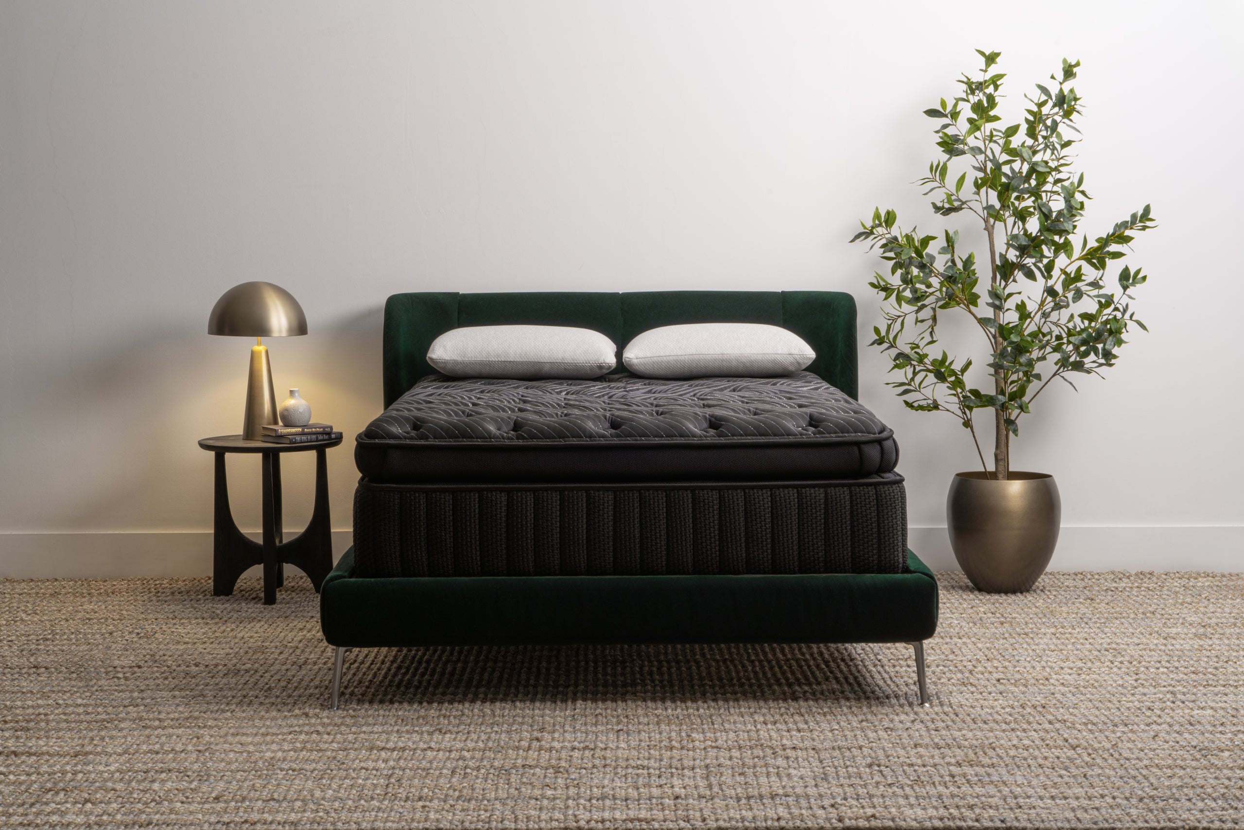 Caitlin Jumbo Jumbo Pillowtop Hybrid 16.5 inch Plush Perimeter Edge-Titanium Memory Foam-Copper Talalay Latex - Rolled in a Box