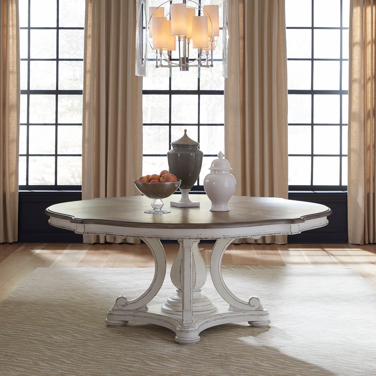Magnolia Manor 7 Piece 72 in Round Pedastel Table Set SKU: 244-DR-7RPS by Liberty Furniture