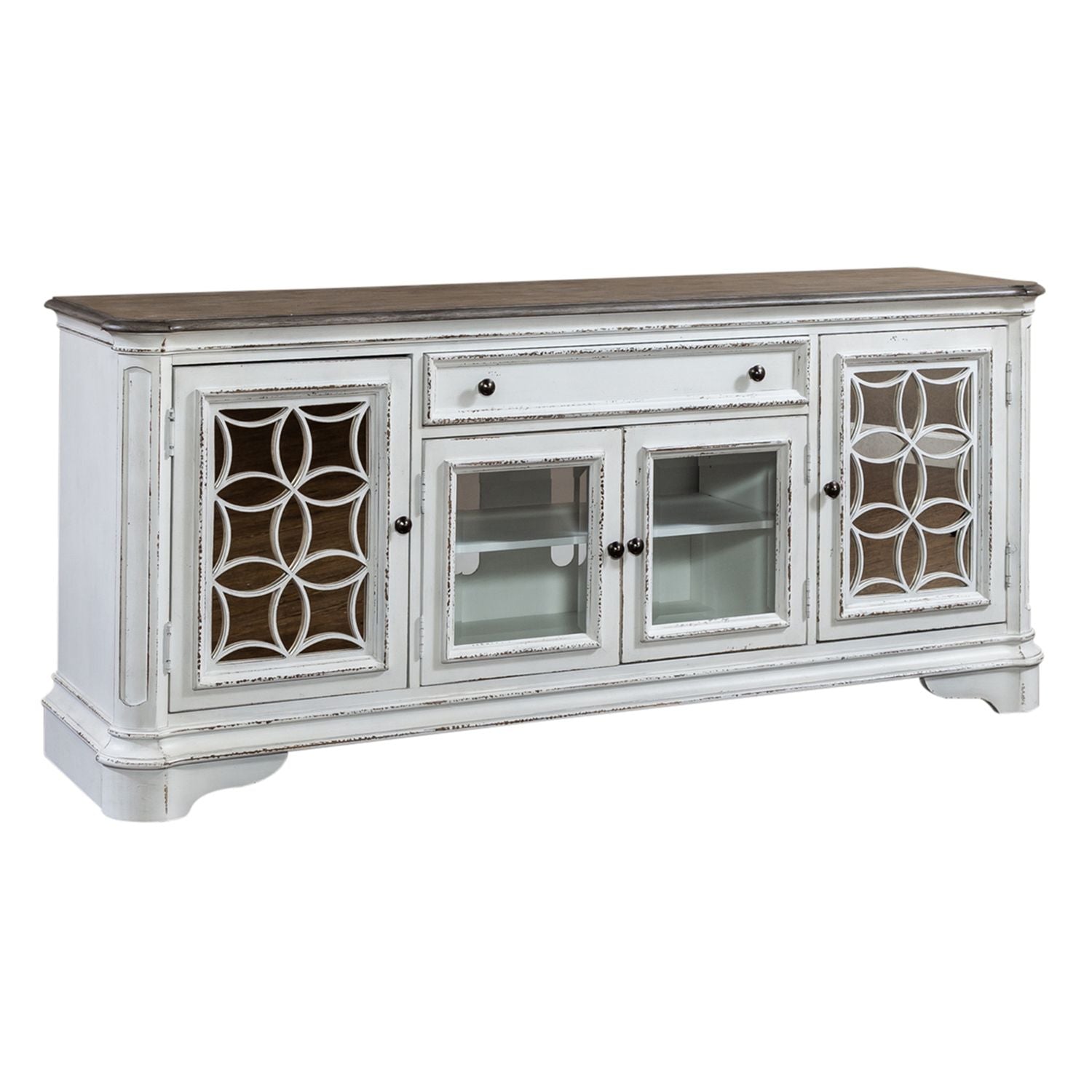 74in Magnolia Manor Entertainment TV Stand SKU: 244-TV74- Liberty Furniture