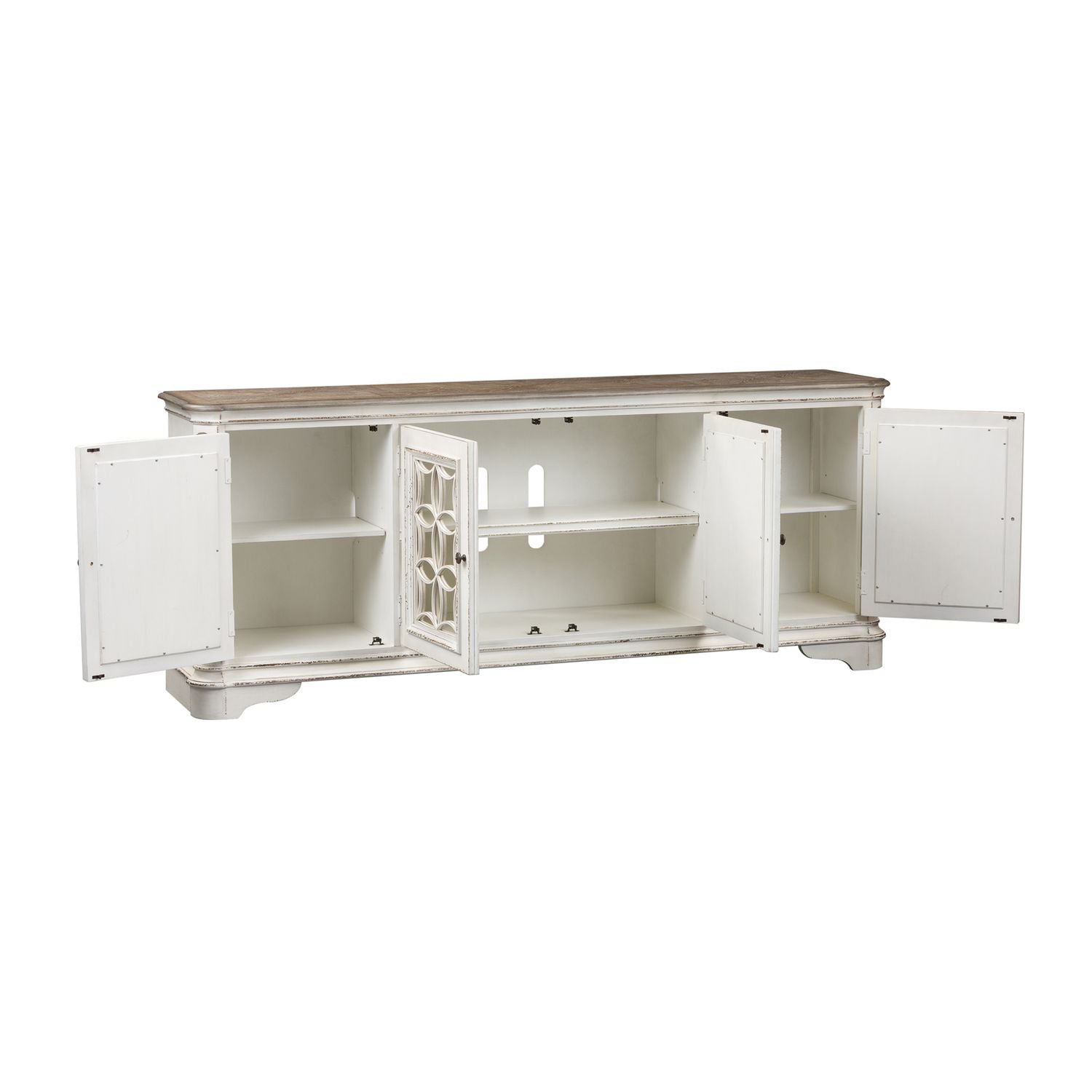 84 inch Magnolia Manor TV Console SKU: 244-TV84- Liberty Furniture