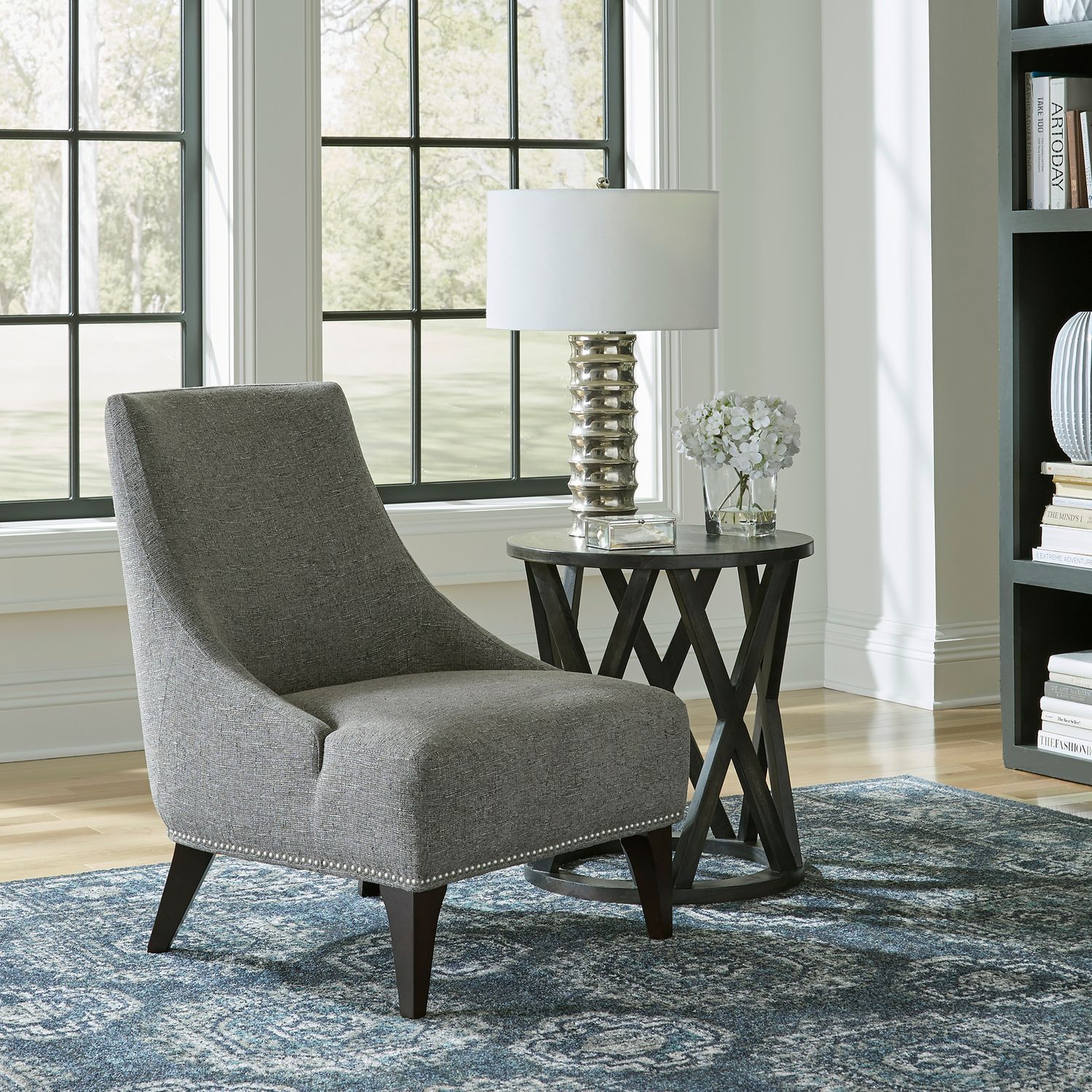 Kendall / Upholstered Accent Chair - Charcoal