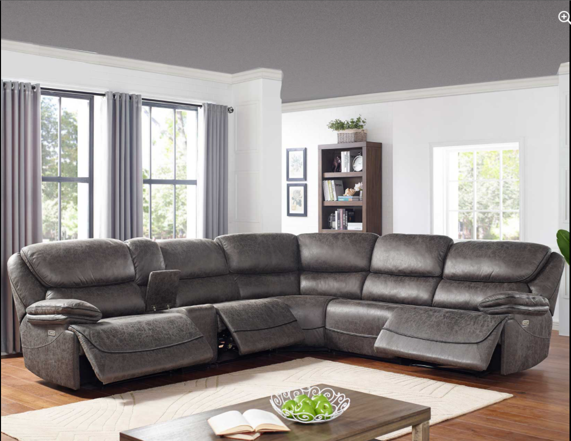 Plaza 6-Piece Power Reclining Sectional - Crazy Mattress Man