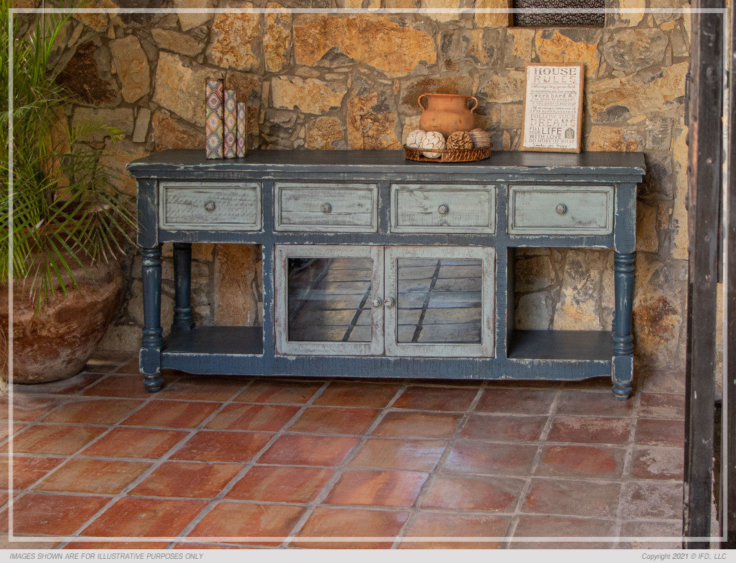 Aruba Dark Blue TV Stand Model: IFD7331STN70DK Collection: ARUBA