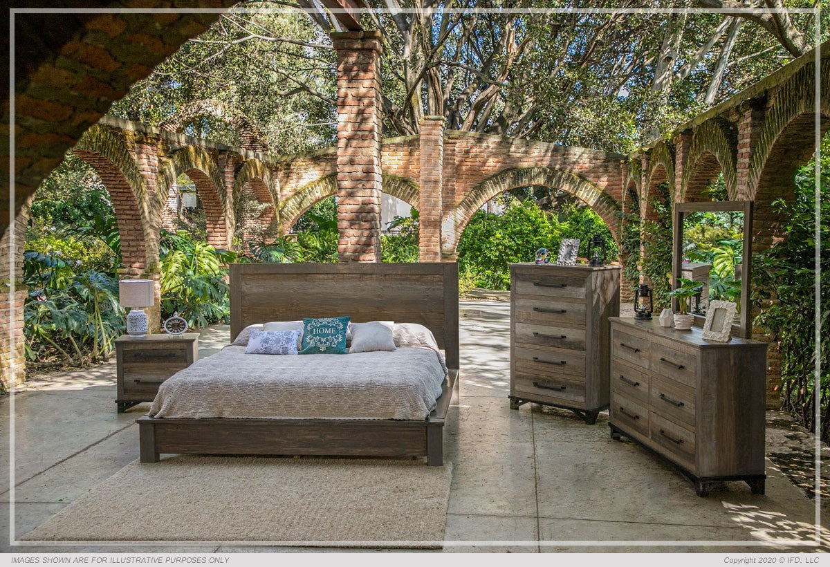 Loft Brown Urban Bedroom Collection Model: IFD6441 - Solid Wood