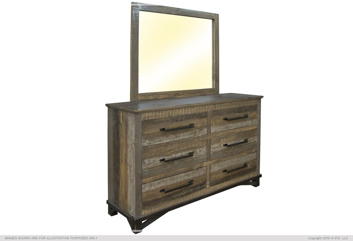 Loft Brown Urban Bedroom Collection Model: IFD6441 - Solid Wood
