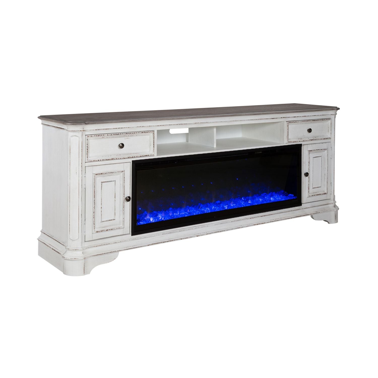 Magnolia Manor 244 - 82 Inch Fireplace TV Console by Liberty Furniture
