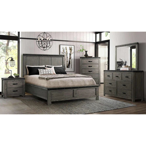 Wade Gray Bedroom Queen Or King 4 Piece Set