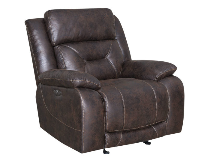 Aria Saddle Brown 3 Piece Dual Power Motion Set(Sofa, Loveseat & Chair) from Steve Silver