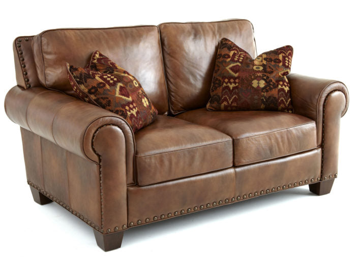 Silverado Leather 4-Piece Set (Sofa, Loveseat, Chair & Ottoman) by Steve Silver