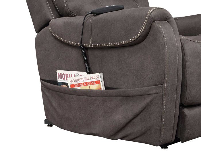 Brisbane Power Lift Chair w/Three Heat Zones, Stone by Steve Silver