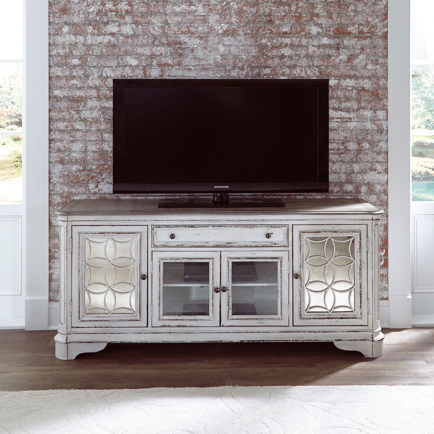 74in Magnolia Manor Entertainment TV Stand SKU: 244-TV74- Liberty Furniture
