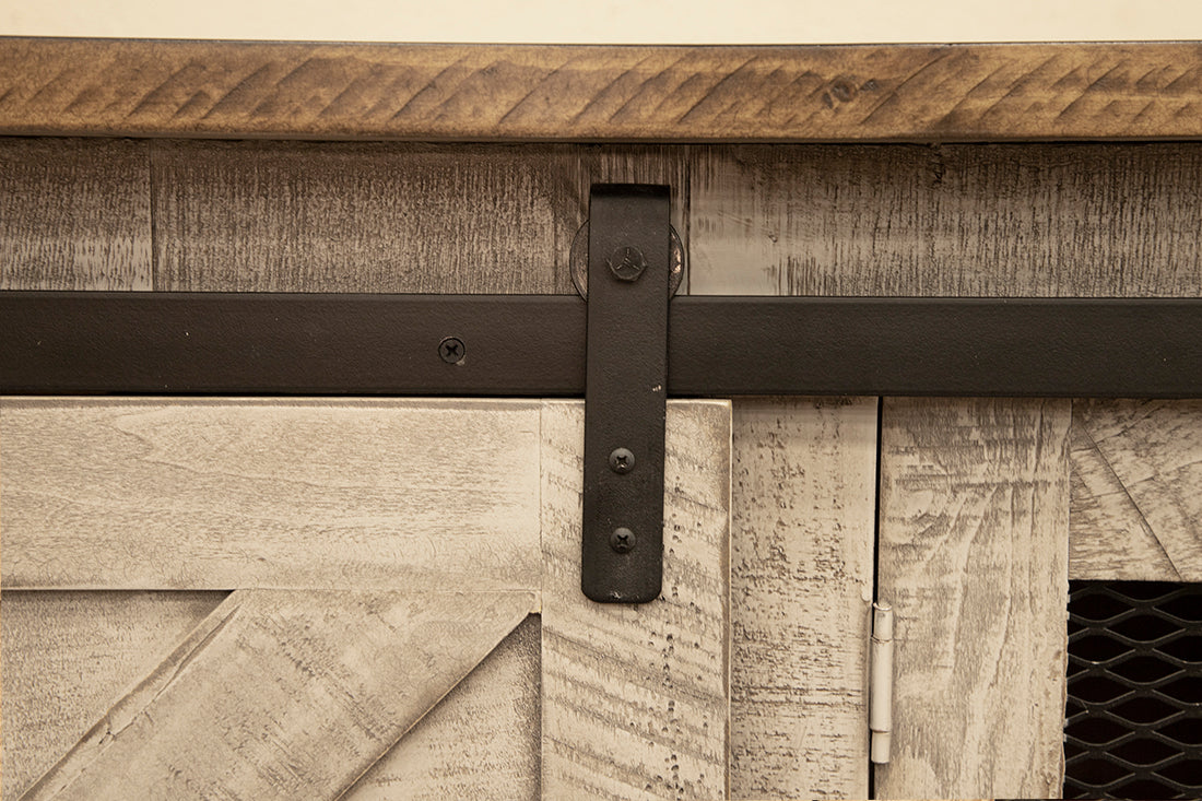 Pueblo Gray TV Stand Collection Model: IFD3401TVSTANDS  SOLID WOOD