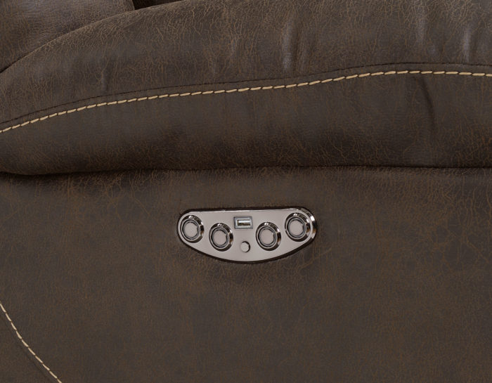 Aria 3-Piece Dual-Power Reclining Sectional, Saddle Brown from Steve Silver