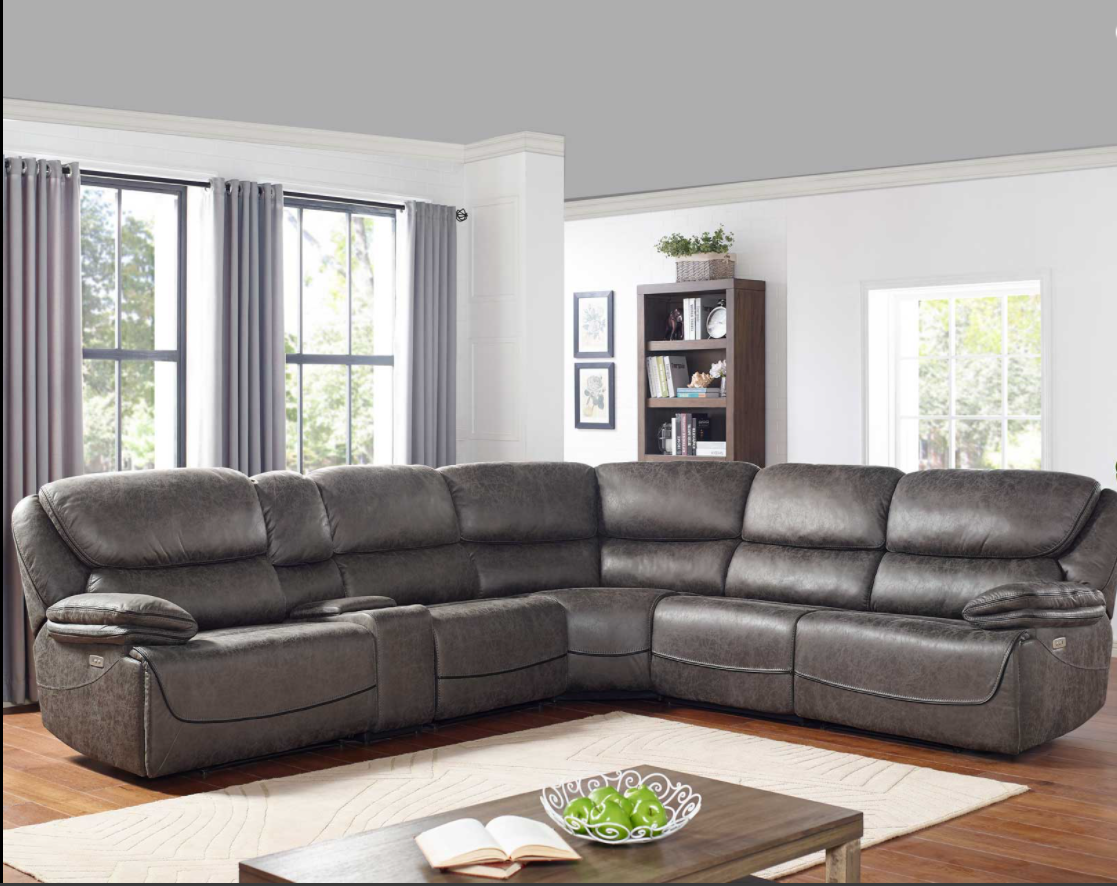 Plaza 6-Piece Power Reclining Sectional - Crazy Mattress Man