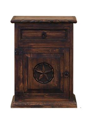 COUNTRY BED WITH ROPE AND STAR MEDIO BROWN