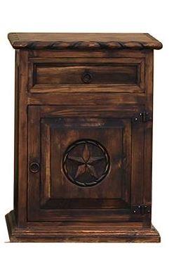 COUNTRY BED WITH ROPE AND STAR MEDIO BROWN