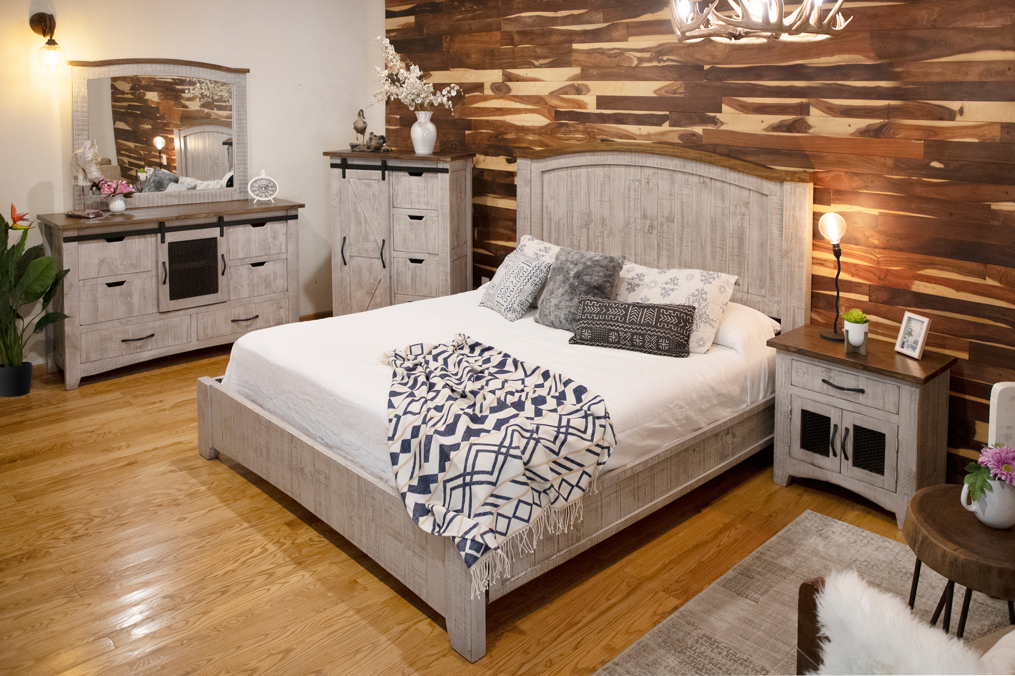 PUEBLO GRAY BEDROOM COLLECTION Model: IFD3401BEDROOM