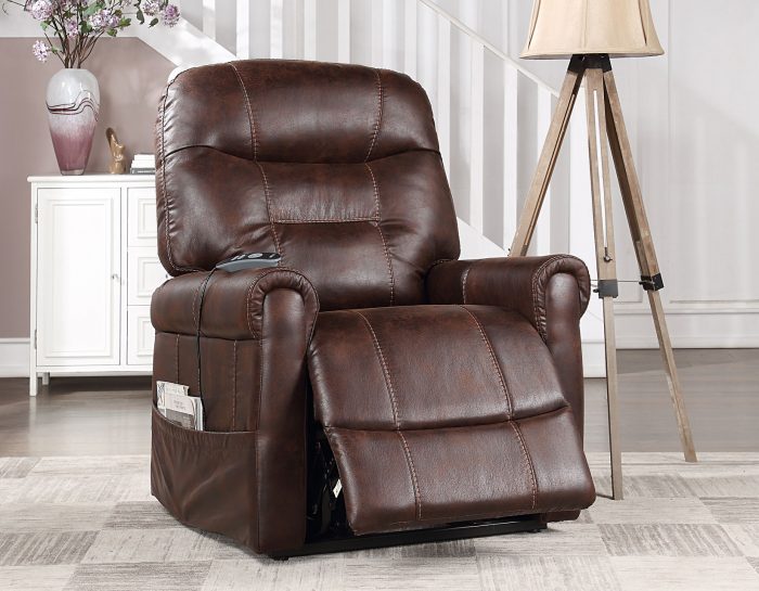 Ottawa Power Lift Chair with Heat and Massage, Walnut by Steve Silver